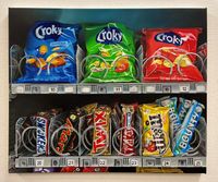 Vending machine, 60x50cm, oil and acrylic on linen. Sold.